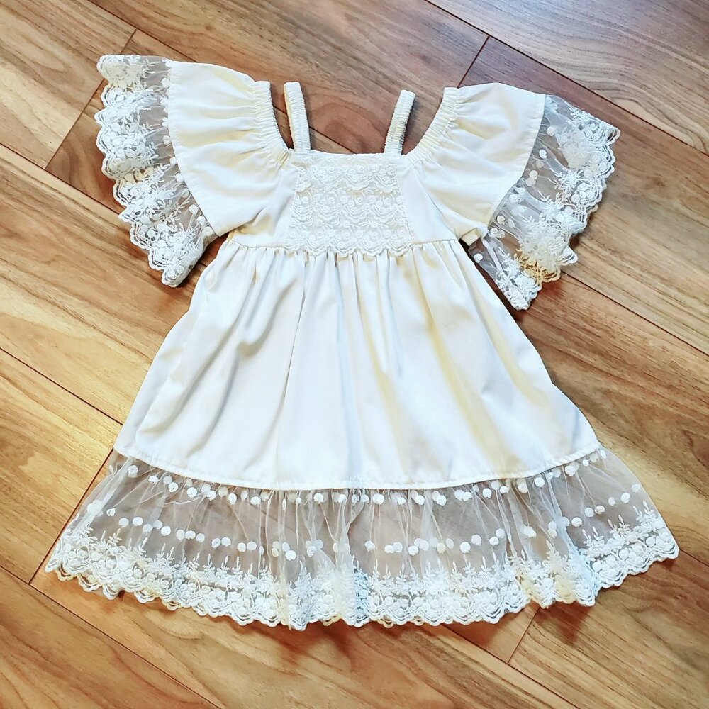 Trish Scully While Lace Dress Size 4
